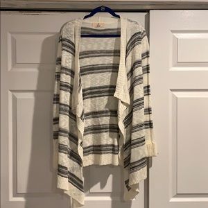 Cream color and gray cardigan worn once